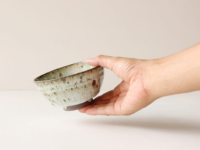 黒陶 ワラ灰釉 茶碗 波佐見焼 大