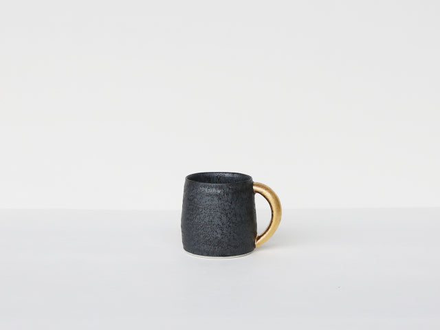 晶 取っ手 金/銀 マグカップ 有田焼 ブラック×ゴールド