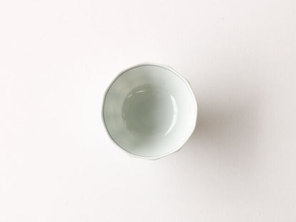 麻の葉 面取り 大小 茶碗 吉田焼 レッド（小）