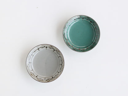 ダマスクフラワー 5寸皿 波佐見焼 グリーン