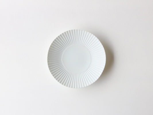 色釉 しのぎ 大皿 波佐見焼 ホワイト