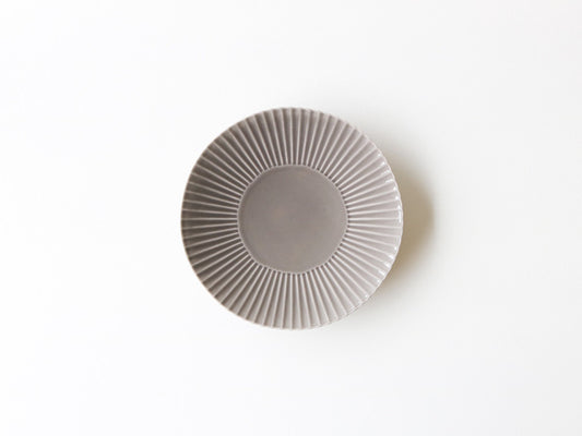 色釉 しのぎ 大皿 波佐見焼 グレー