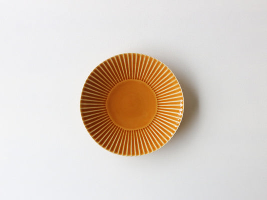 色釉 しのぎ 大皿 波佐見焼 キャメル