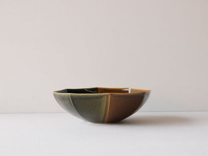 キャメル掛け分け 八角大鉢 有田焼