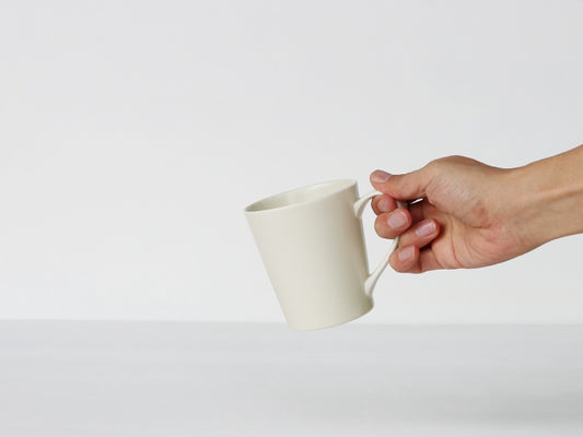 マット釉 ネスティングハンドルマグ 有田焼 ホワイト