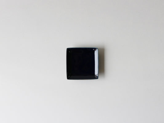 色釉 正角小皿 有田焼 ネイビー