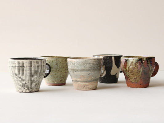 手挽き マグカップ 波佐見焼 まだら唐津