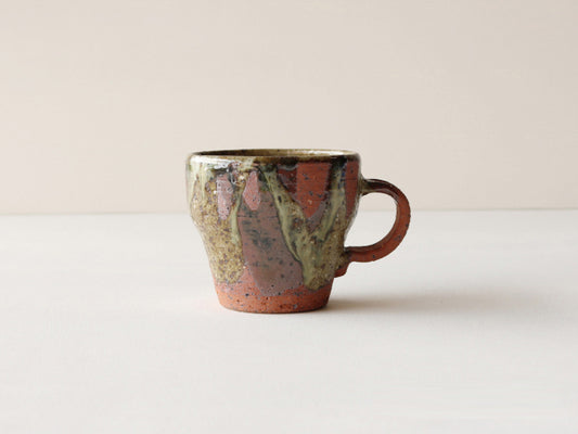 手挽き マグカップ 波佐見焼 まだら唐津 杓掛け