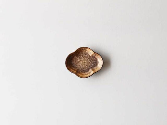 黒柚子金銀・老竹フチ金 木甲小皿 有田焼 ゴールド